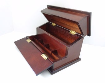 Wooden Dresser Valet Jewelry Desk Tray Vintage Man Bedroom Etsy