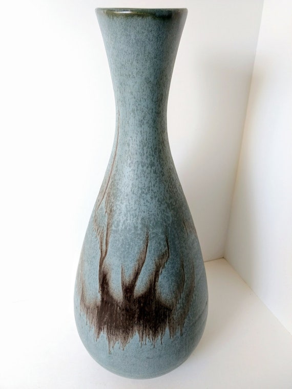 Blue Mountain Vase Slate Glaze Pottery Red Clay Floor Vase Etsy