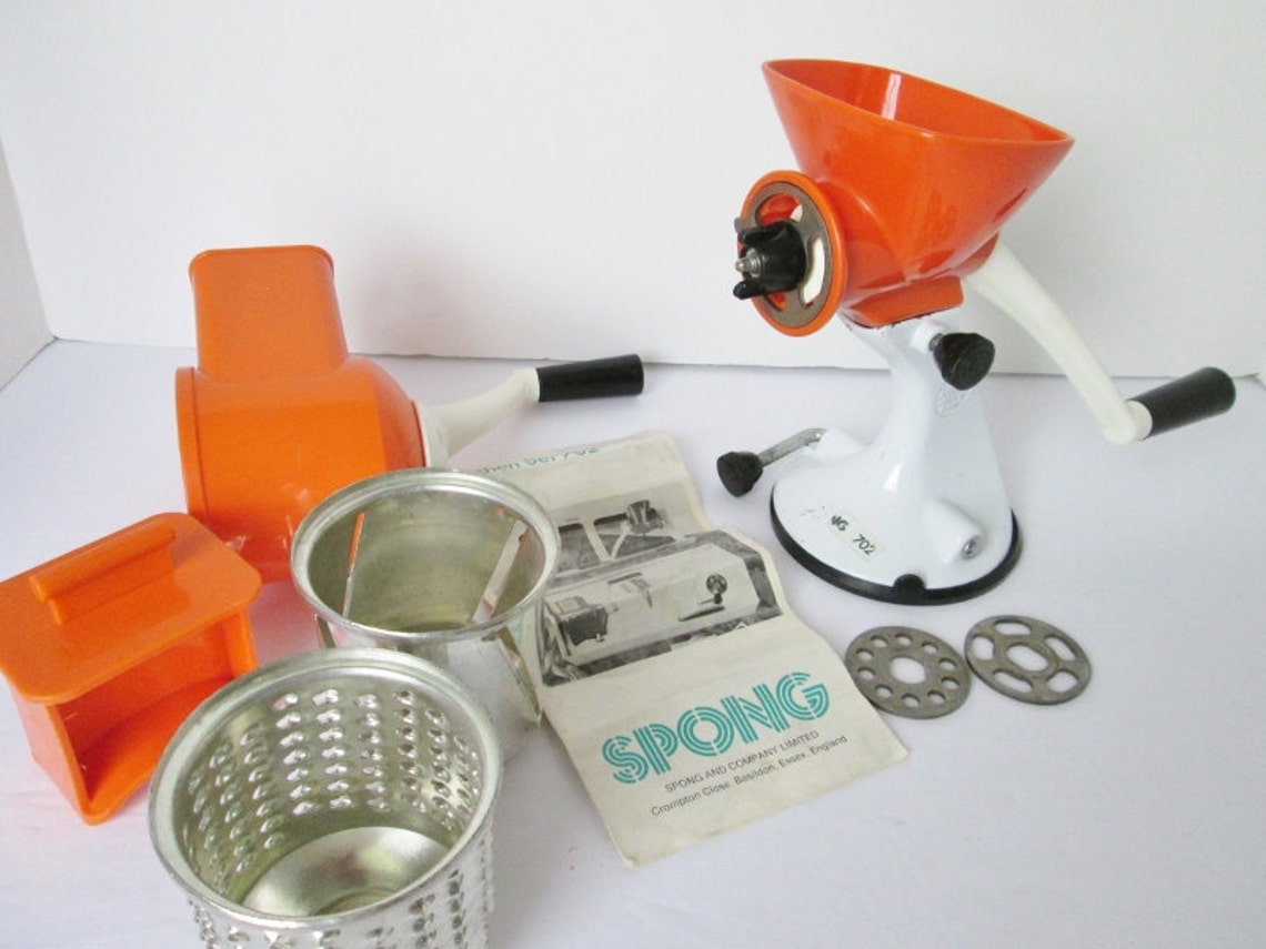 Spong 702 Mincer Slicer Grater Kitchen Set Complete Meat Etsy