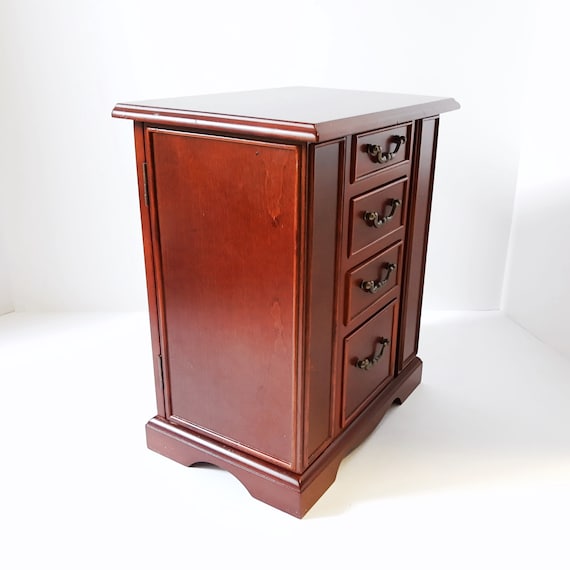 Bombay Company Wooden Armoire Chest Jewelry Box Neckl… Gem