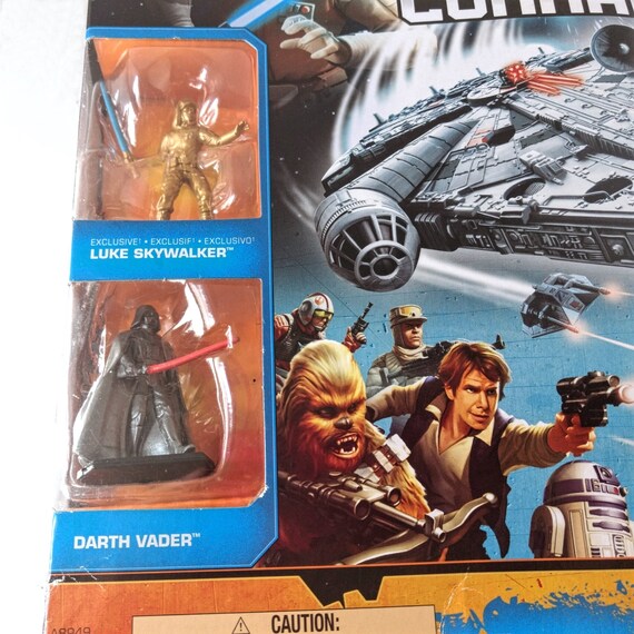 Star Wars Command Millenium Falcon 33 Figures and Vehicles Hasbro Gold Luke Skywalker Darth Vader Characters Rebels Etsy