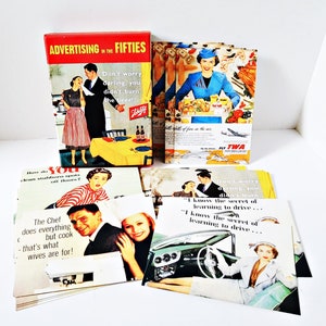 Cartes de correspondance et enveloppes publicitaires des années 50, cinq pouces sur 4 cartes, Nature's Publishing NY, Images 19 cartes pour notes ou travaux manuels