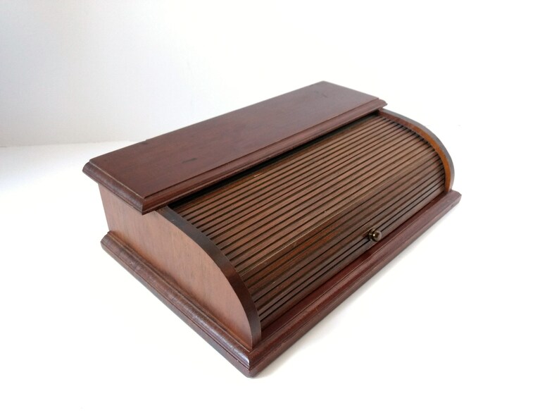 Wooden Dresser Valet Roll Top Organizer Jewelry Desk Tray Etsy