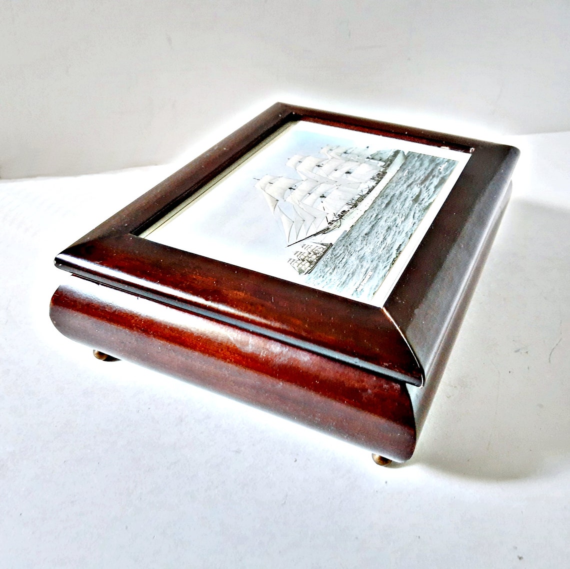 Picture Jewelry Box Bombay Company Box Mahogany wood ring Etsy