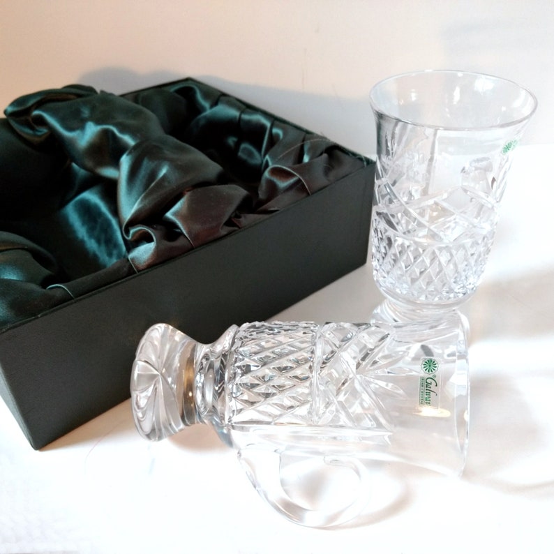 Galway Irish Crystal Irish Coffee Cups set of two boxed Etsy