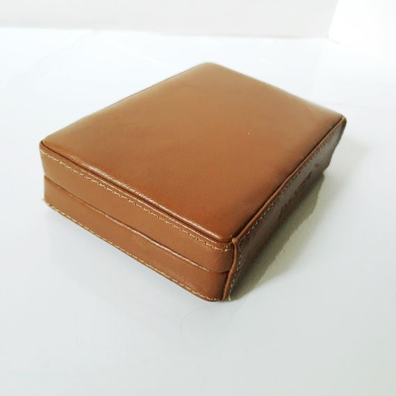 Travel Jewelry Box, Brown Danier Leather, small t… - image 2