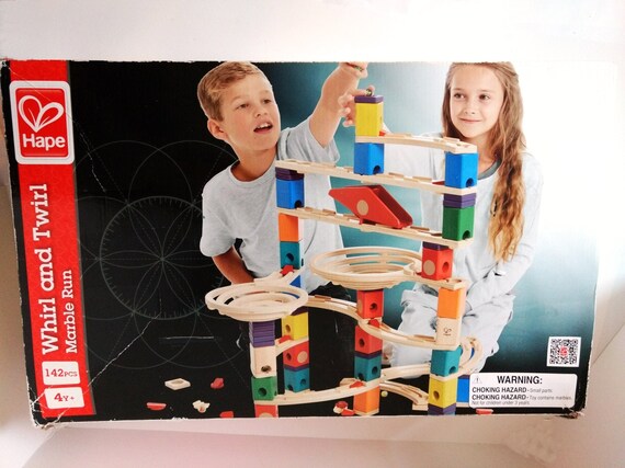hape whirl and twirl marble run