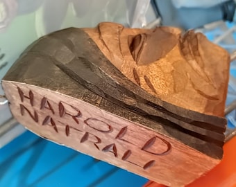 Squamish First Nations Northwest Coast Salish Harold Natrall Head Face Art Carving Signed Soft Earthly Color, 4 inches tall
