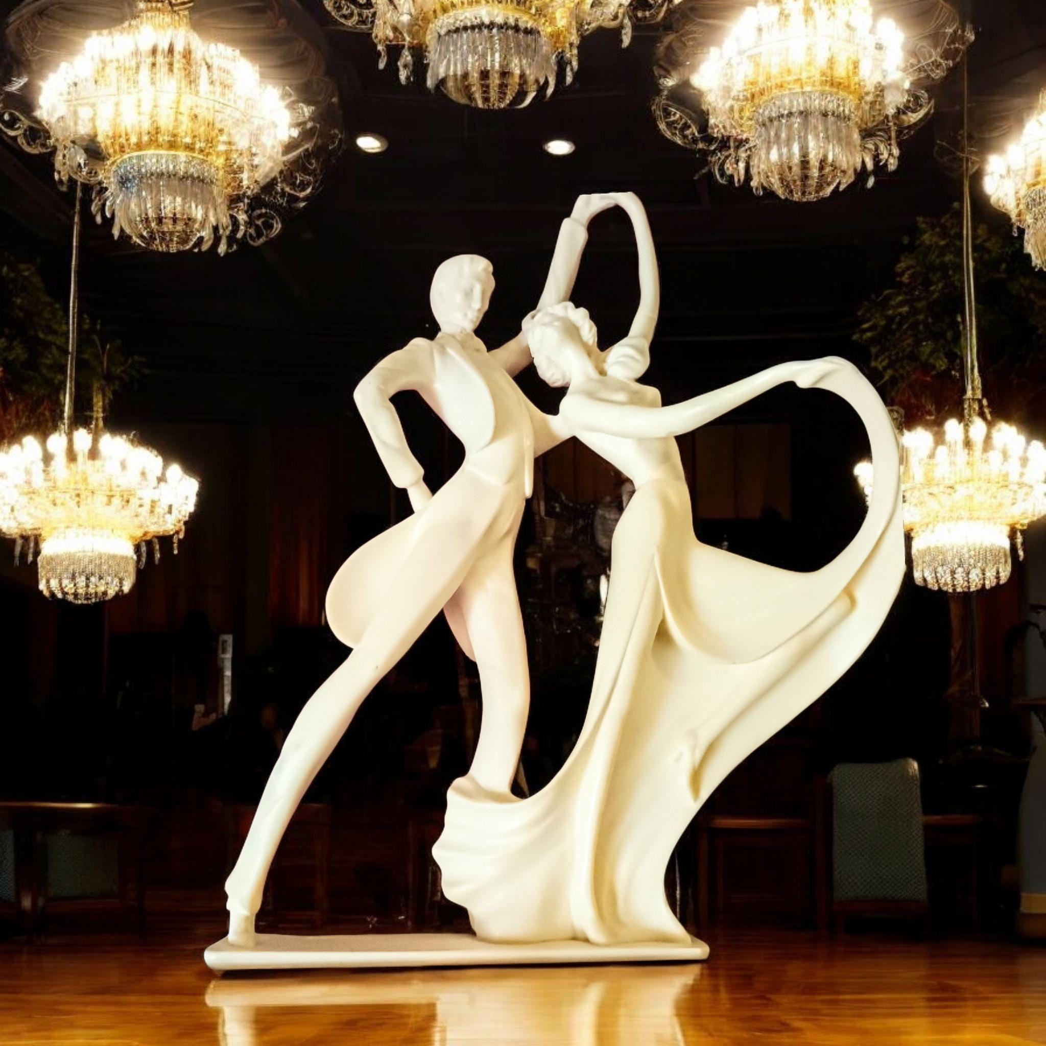 A Santini Dance Couple Figurine Depicting a Tango or Ballroom