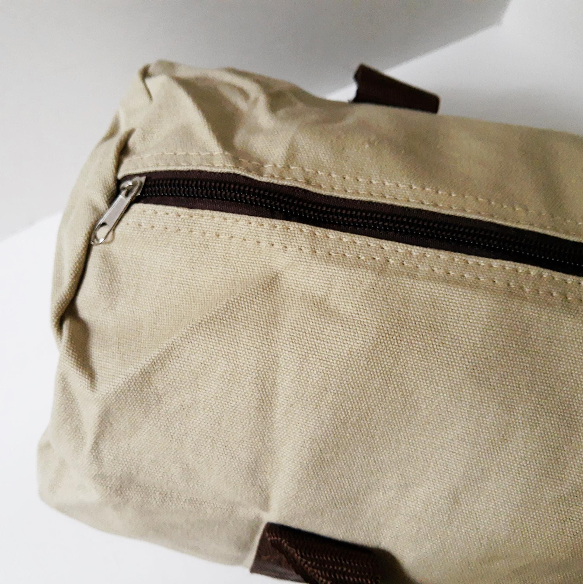 Brune canvas leather mens small travel bag sale