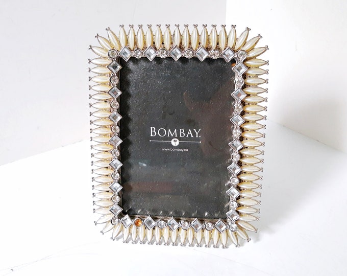 Jewel Picture Frame Bombay Company Photo, Holds 3 X 5 Inch Photo