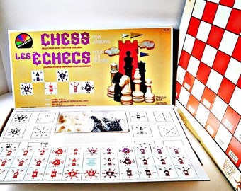 Chess for Juniors, Selchow and Righter, made Easy for Children Ages 6 to 12,  Chess Set boxed with Board and Instructions