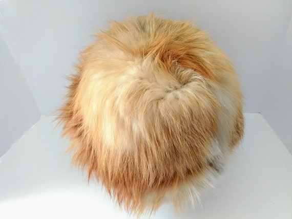 Fluffy Soft Bucket Hat, Golden Brown Fur Hat, Vin… - image 8
