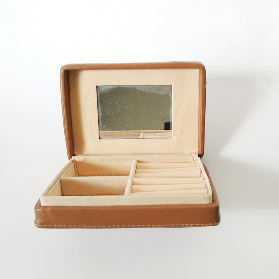 Travel Jewelry Box, Brown Danier Leather, small t… - image 4