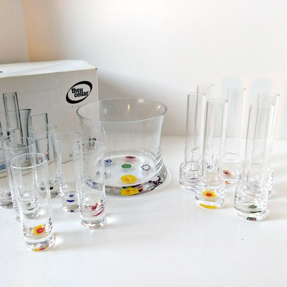 vodka shot glasses ice bucket set