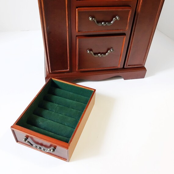 Bombay Company Wooden Armoire Chest Jewelry Box Neckl… Gem