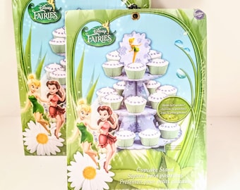 Support à cupcakes Disney Fairies par Wilton pour 24 cupcakes, 40 cm de haut, lot de deux, scellé