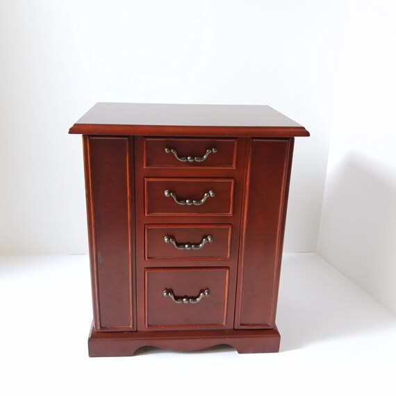 Bombay Company Wooden Armoire Chest Jewelry Box Neckl… Gem