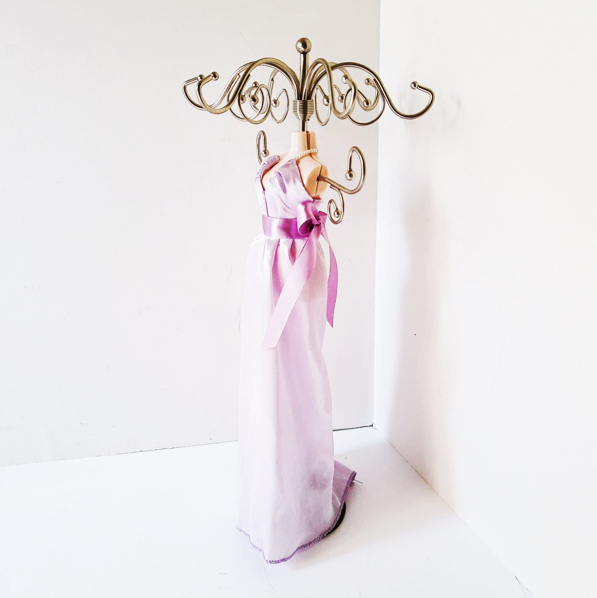10.5 Pink Dress Mannequin Tree Stand Jewelry Holder - Zen