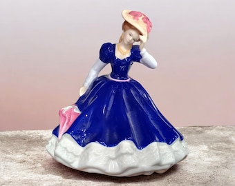 Royal Doulton Mary Figurine, HN4802, Blue Gown Pink Parasol