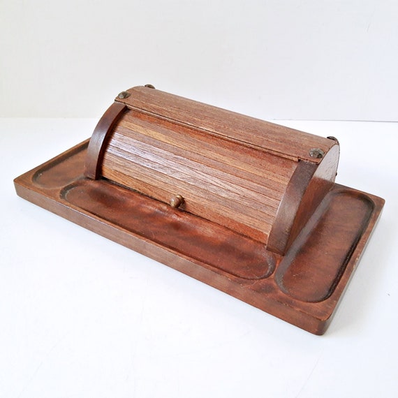 Wooden Dresser Valet Roll Top Organizer Jewelry D… - image 2