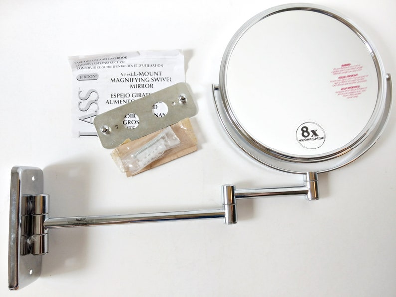 8 Inch Wall Mount Makeup Shaving Mirror Bathroom Chrome Image 0