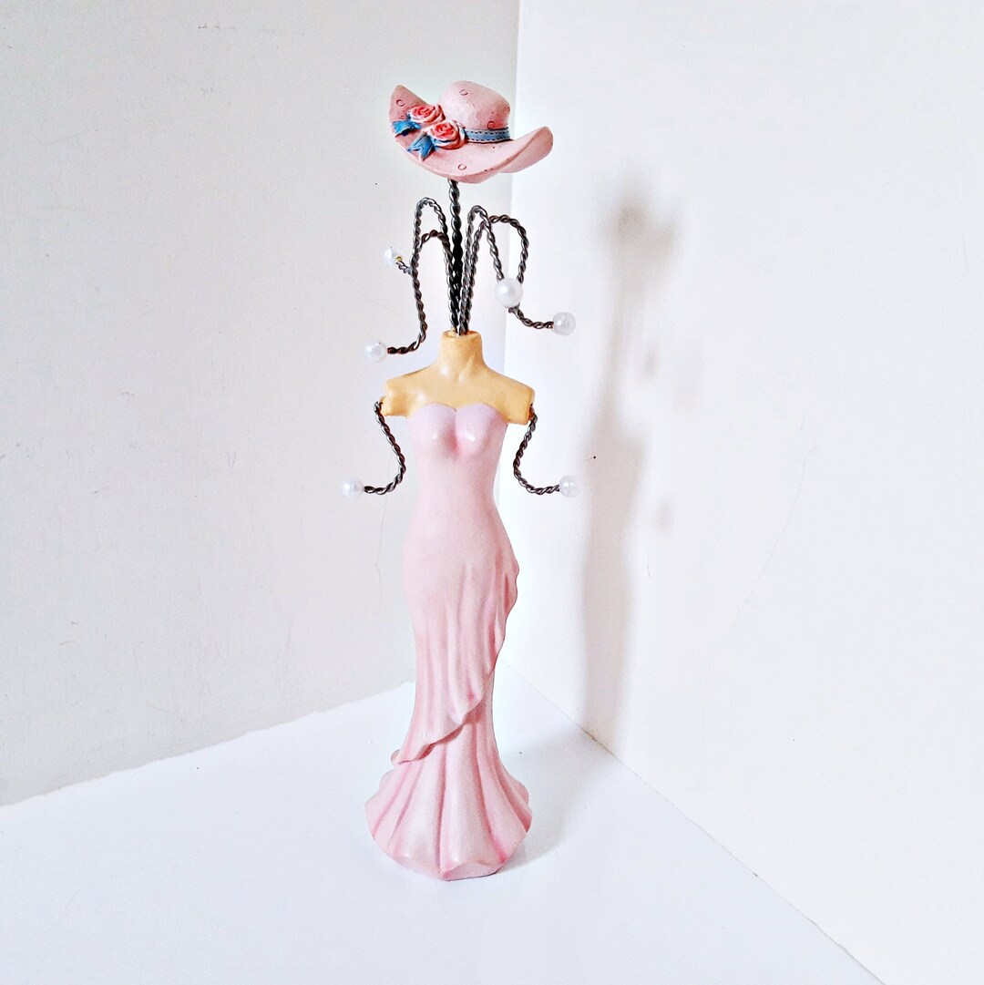 Pink Necklace Display Evening Dress Lady Jewelry Tree Stand Etsy