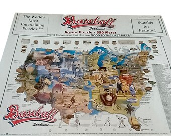 Baseball Stadium Art Map Jigsaw Puzzle by World Impressions