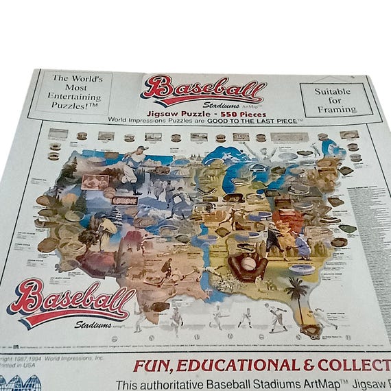 Baseball Stadium Art Map Jigsaw Puzzle by World Impressions