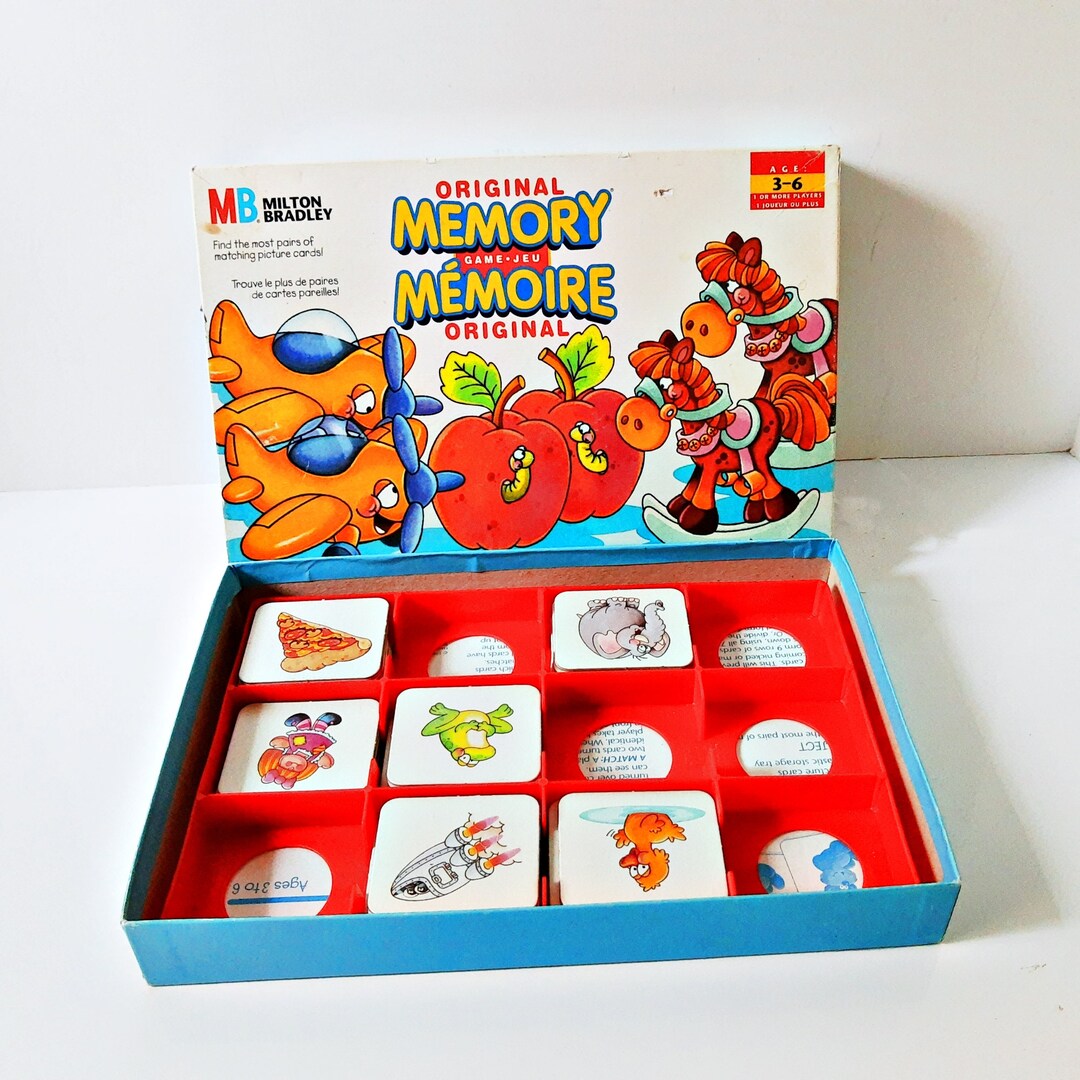 Milton Bradley Original Memory Board Game Toddler Kids Etsy