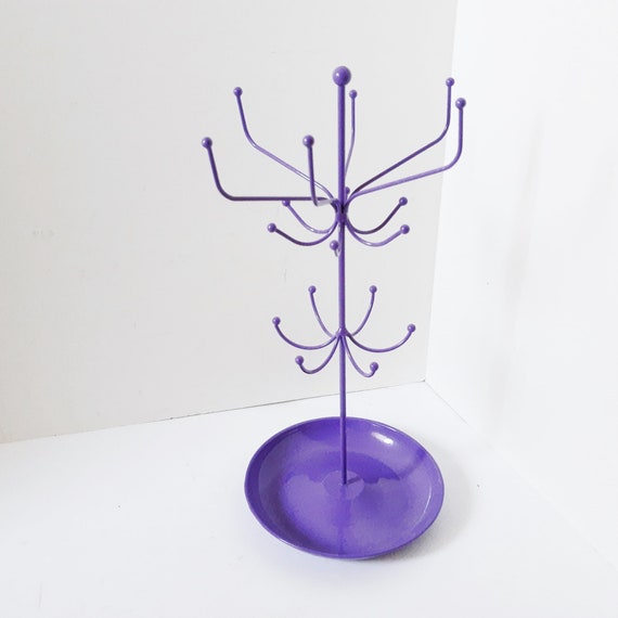 Necklace Holder Tree, and jewelry box, Vintage br… - image 2