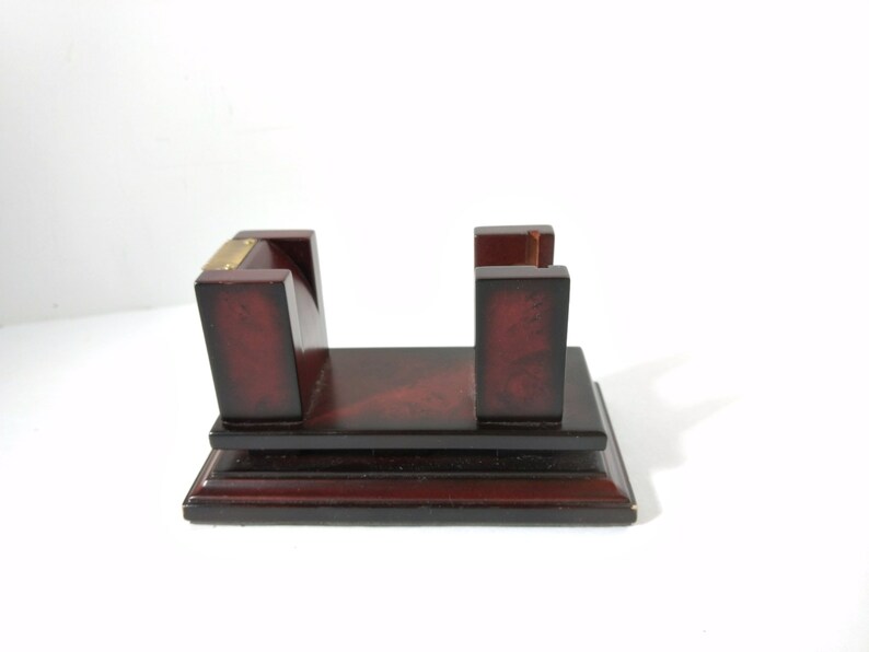 Bombay Company Wood Scotch Tape Holder Tape Dispenser Desk Etsy