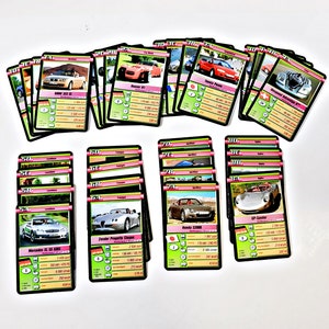 2002 Ravensburger Jeu complet de 32 cartes, voitures de course, Spieleverlag postfach 18 60, formule automobile 1 produite en Allemagne Sports Trading Cards