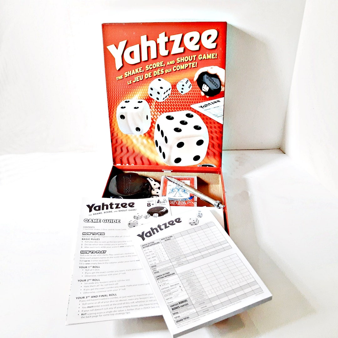 Yahtzee Board Game by Hasbro Gaming Special Zahtzee Shaker 5 Etsy