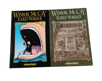 Windsor McCay Early Works no 2 and no 4 Two Softcover books from Checker Book Publishing, Newspaper Strips, Animation Stills, Cartooning