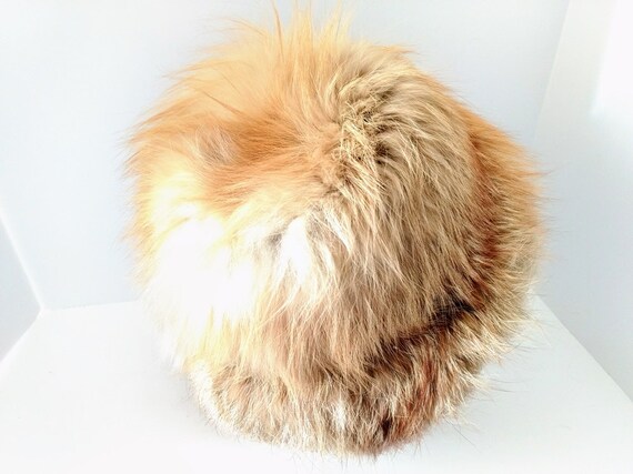 Fluffy Soft Bucket Hat, Golden Brown Fur Hat, Vin… - image 3