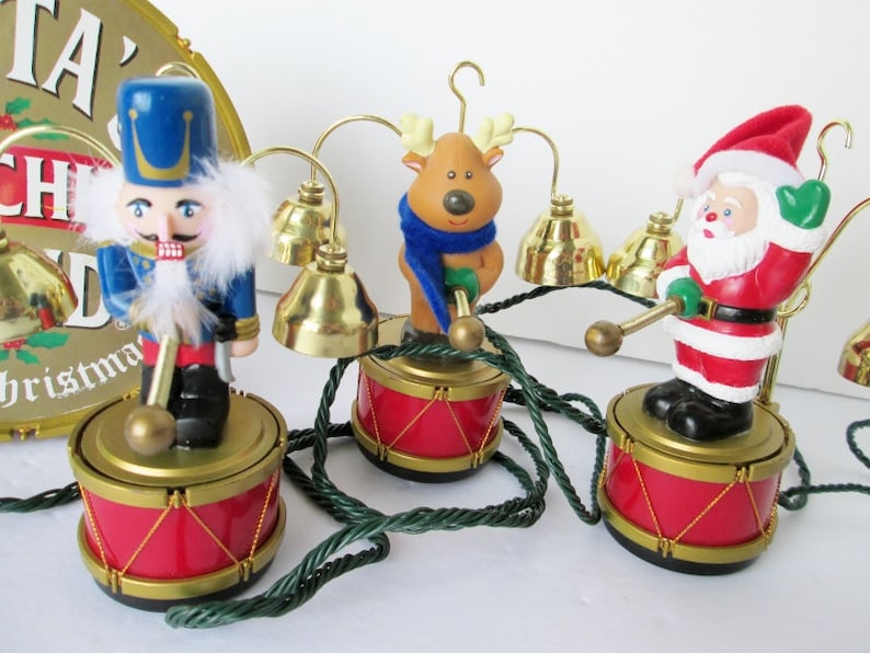 Mr Christmas Santa's Marching Band Mechanical Plays 35 Etsy