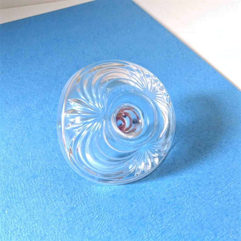 Center Ring Post made in Italy Jewelry Storage gift container dresser display RCR Aurea Pattern Vintage crystal glass Ring Holder Dishes