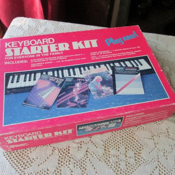 Vintage 1975 Keyboard Starter Kit Hal Leonard Music Note Song Books