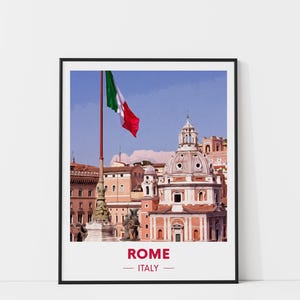 Rome Travel Print, Watercolor Travel Poster, Rome Art Print, Watercolor City Print, Rome Traveler Gift, City Wall Art, Italy Painting, Italy