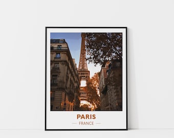 Parijs reisafdruk, aquarel reisposter, Parijs kunstafdruk, aquarel stad print, Parijs reizigerscadeau, kunst aan de muur stad, Frankrijk schilderij