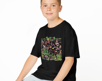 Camiseta infantil con el alfabeto de animales de safari / Letras de animales de la selva