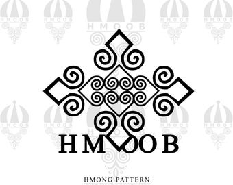 Hmong Pattern Design, Digital Files (PNG, JPG, PDF)
