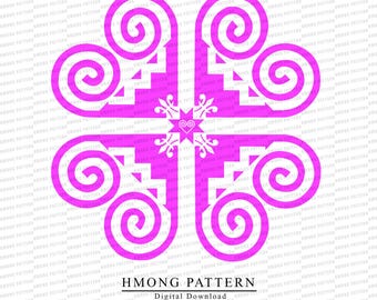 Hmong Pattern Design: Digital PNG Files for DIY Crafts