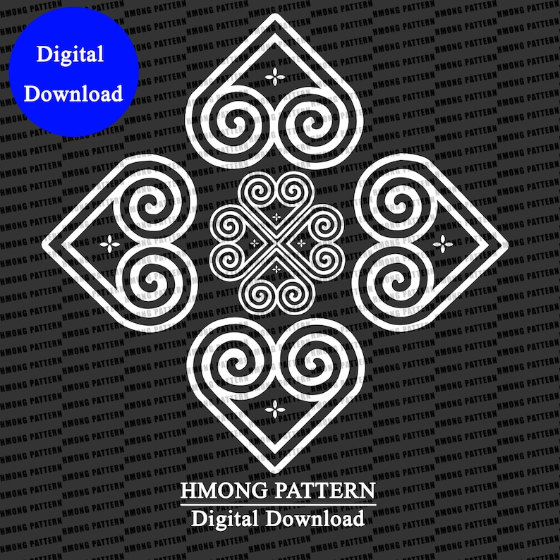 Hmong Color Patterns Hmong Ethnic Pattern: Digital Design Files (PNG, PDF, JPG) for ...