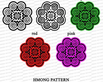Hmong Pattern Design: Digital PNG Files for DIY Crafts (Digital Download)