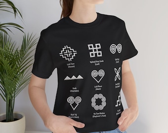 Hmong Symbols Chart T-Shirt | Minimalist Icons Print on Demand Tee