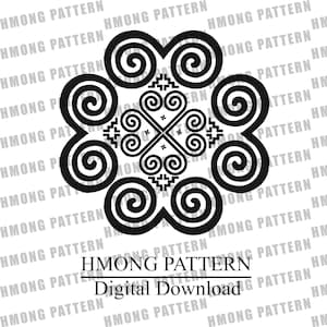 Hmong Pattern Design: Digital Files for DIY Crafts (PNG & PDF)