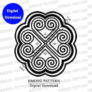 Hmong Design PNG: Traditional Hmong Pattern (Digital Download)