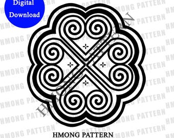 Hmong Design PNG: Traditional Hmong Pattern (Digital Download)